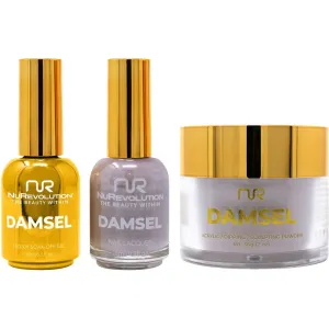 NuRevolution Noble 4-in-1 - LED/UV Soak Off Gel Polish 0.5 oz.   Nail Lacquer 0.5 oz.   Acrylic - Dipping - Sculpting Powder 2 oz. - #NMS42 Stormy Skies