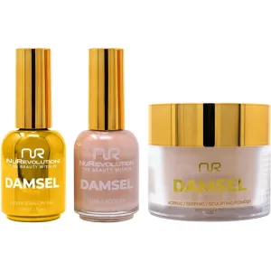 NuRevolution Noble 4-in-1 - LED/UV Soak Off Gel Polish 0.5 oz.   Nail Lacquer 0.5 oz.   Acrylic - Dipping - Sculpting Powder 2 oz. - #NMS53 Blushy