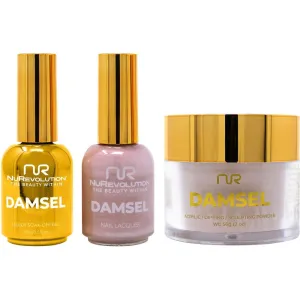 NuRevolution Noble 4-in-1 - LED/UV Soak Off Gel Polish 0.5 oz.   Nail Lacquer 0.5 oz.   Acrylic - Dipping - Sculpting Powder 2 oz. - #NMS57 Aura