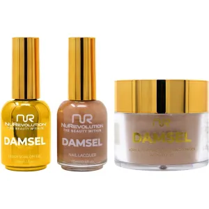 NuRevolution Noble 4-in-1 - LED/UV Soak Off Gel Polish 0.5 oz.   Nail Lacquer 0.5 oz.   Acrylic - Dipping - Sculpting Powder 2 oz. - #NMS61 Mocha