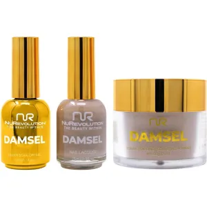 NuRevolution Noble 4-in-1 - LED/UV Soak Off Gel Polish 0.5 oz.   Nail Lacquer 0.5 oz.   Acrylic - Dipping - Sculpting Powder 2 oz. - #NMS63 Mahogany Dreams