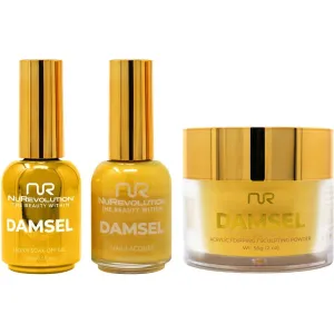 NuRevolution Noble 4-in-1 - LED/UV Soak Off Gel Polish 0.5 oz.   Nail Lacquer 0.5 oz.   Acrylic - Dipping - Sculpting Powder 2 oz. - #NMS67 Lemon Luster