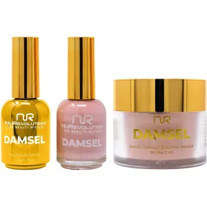NuRevolution Noble 4-in-1 - LED/UV Soak Off Gel Polish 0.5 oz.   Nail Lacquer 0.5 oz.   Acrylic - Dipping - Sculpting Powder 2 oz. - #NMS74 Blossom Beauty