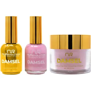 NuRevolution Noble 4-in-1 - LED/UV Soak Off Gel Polish 0.5 oz.   Nail Lacquer 0.5 oz.   Acrylic - Dipping - Sculpting Powder 2 oz. - #NMS77 Lilac Luster