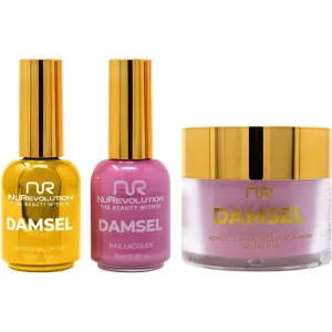 NuRevolution Noble 4-in-1 - LED/UV Soak Off Gel Polish 0.5 oz.   Nail Lacquer 0.5 oz.   Acrylic - Dipping - Sculpting Powder 2 oz. - #NMS87 Fuchsia Flamingo