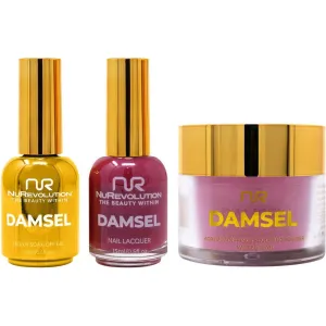 NuRevolution Noble 4-in-1 - LED/UV Soak Off Gel Polish 0.5 oz.   Nail Lacquer 0.5 oz.   Acrylic - Dipping - Sculpting Powder 2 oz. - #NMS90 Hyacinth Haze