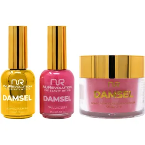 NuRevolution Noble 4-in-1 - LED/UV Soak Off Gel Polish 0.5 oz.   Nail Lacquer 0.5 oz.   Acrylic - Dipping - Sculpting Powder 2 oz. - #NMS91 Peony Pop