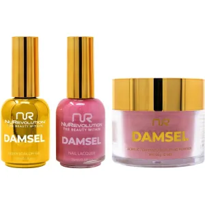 NuRevolution Noble 4-in-1 - LED/UV Soak Off Gel Polish 0.5 oz.   Nail Lacquer 0.5 oz.   Acrylic - Dipping - Sculpting Powder 2 oz. - #NMS92 Raspberry Radiance