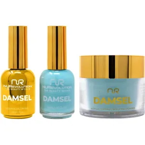 NuRevolution Noble 4-in-1 - LED/UV Soak Off Gel Polish 0.5 oz.   Nail Lacquer 0.5 oz.   Acrylic - Dipping - Sculpting Powder 2 oz. - #NMS95 Lively Blue