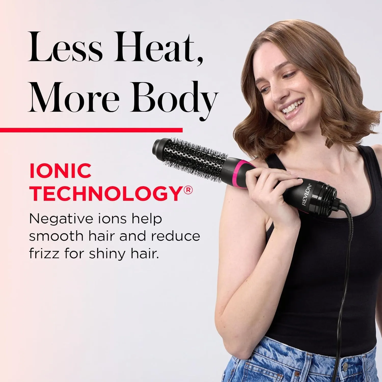One-Step Hair Dryer and Styler - Root Booster round Brush for Styling, Dryer Brush for Fast and Easy Salon-Quality Blowout, More Shine and Less Frizz (1-1/2 In)