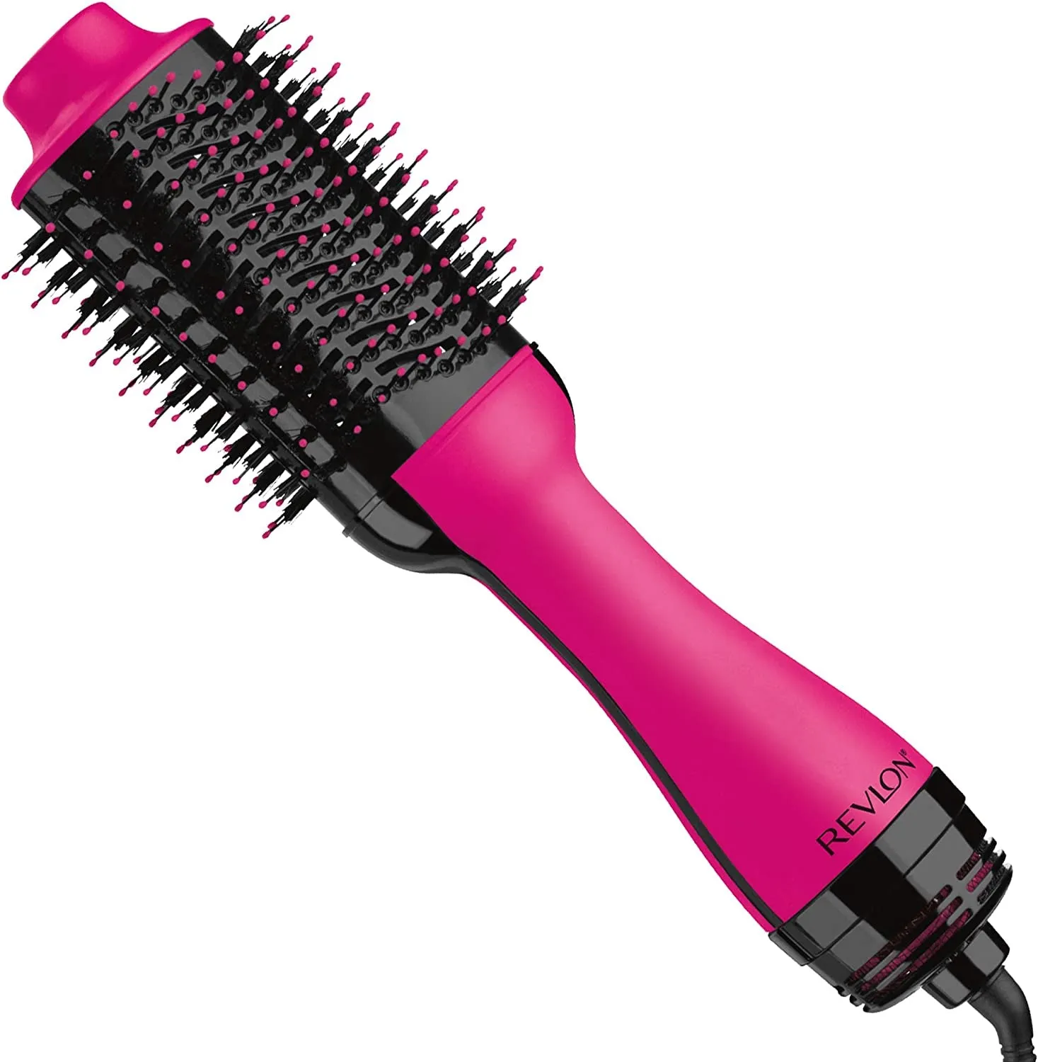 One-Step Volumizer Hair Dryer and Styler, for Less Frizz, More Shine, and Reduced Heat Damage for Salon Style round Brush for Blowout, Black (Amazon Exclusive)