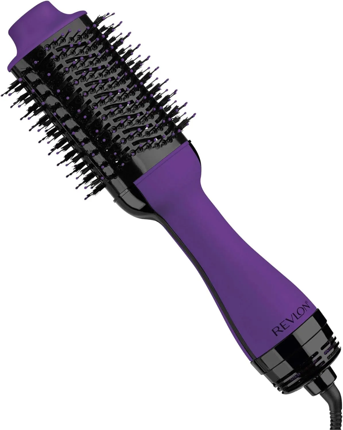One-Step Volumizer Hair Dryer and Styler, for Less Frizz, More Shine, and Reduced Heat Damage for Salon Style round Brush for Blowout, Black (Amazon Exclusive)