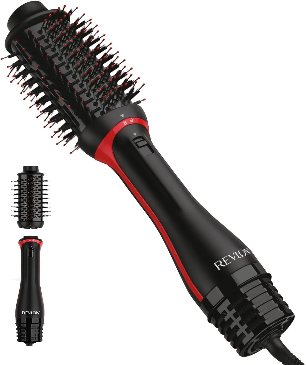 One-Step Volumizer Hair Dryer and Styler, for Less Frizz, More Shine, and Reduced Heat Damage for Salon Style round Brush for Blowout, Black (Amazon Exclusive)