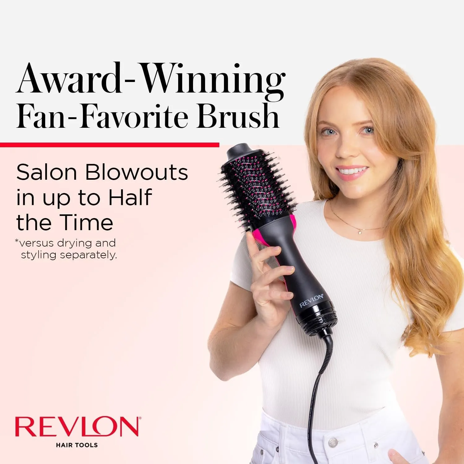 One-Step Volumizer Hair Dryer and Styler, for Less Frizz, More Shine, and Reduced Heat Damage for Salon Style round Brush for Blowout, Black (Amazon Exclusive)