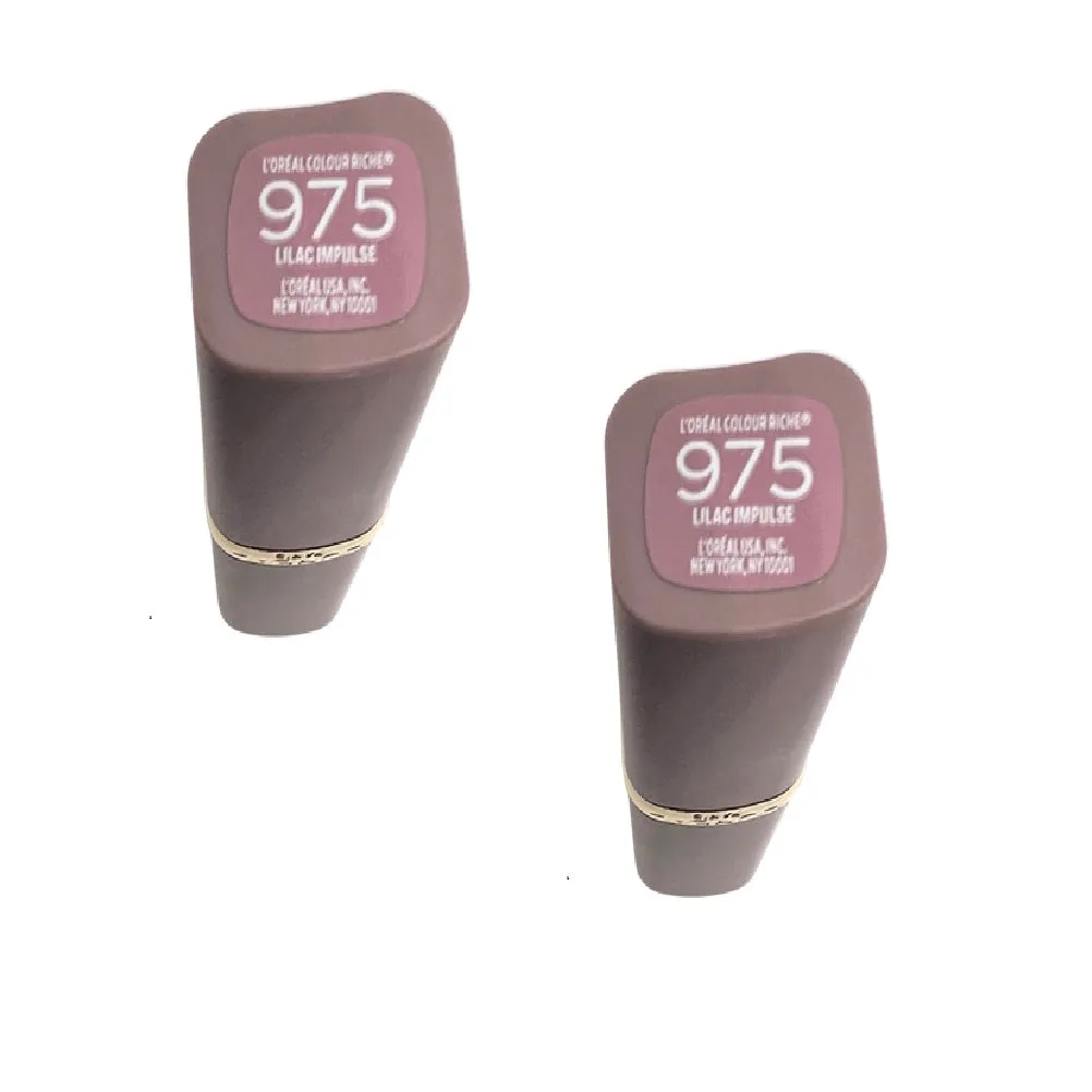 Pack of 2 L'Oreal Paris Colour Riche Lipstick,  Lilac Impulse # 975