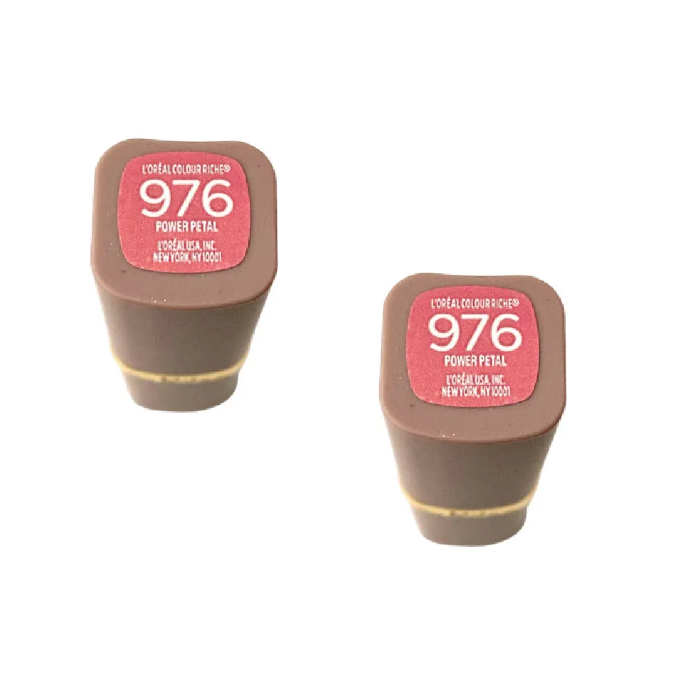 Pack of 2 L'Oreal Paris Colour Riche Lipstick, Power Petal # 976