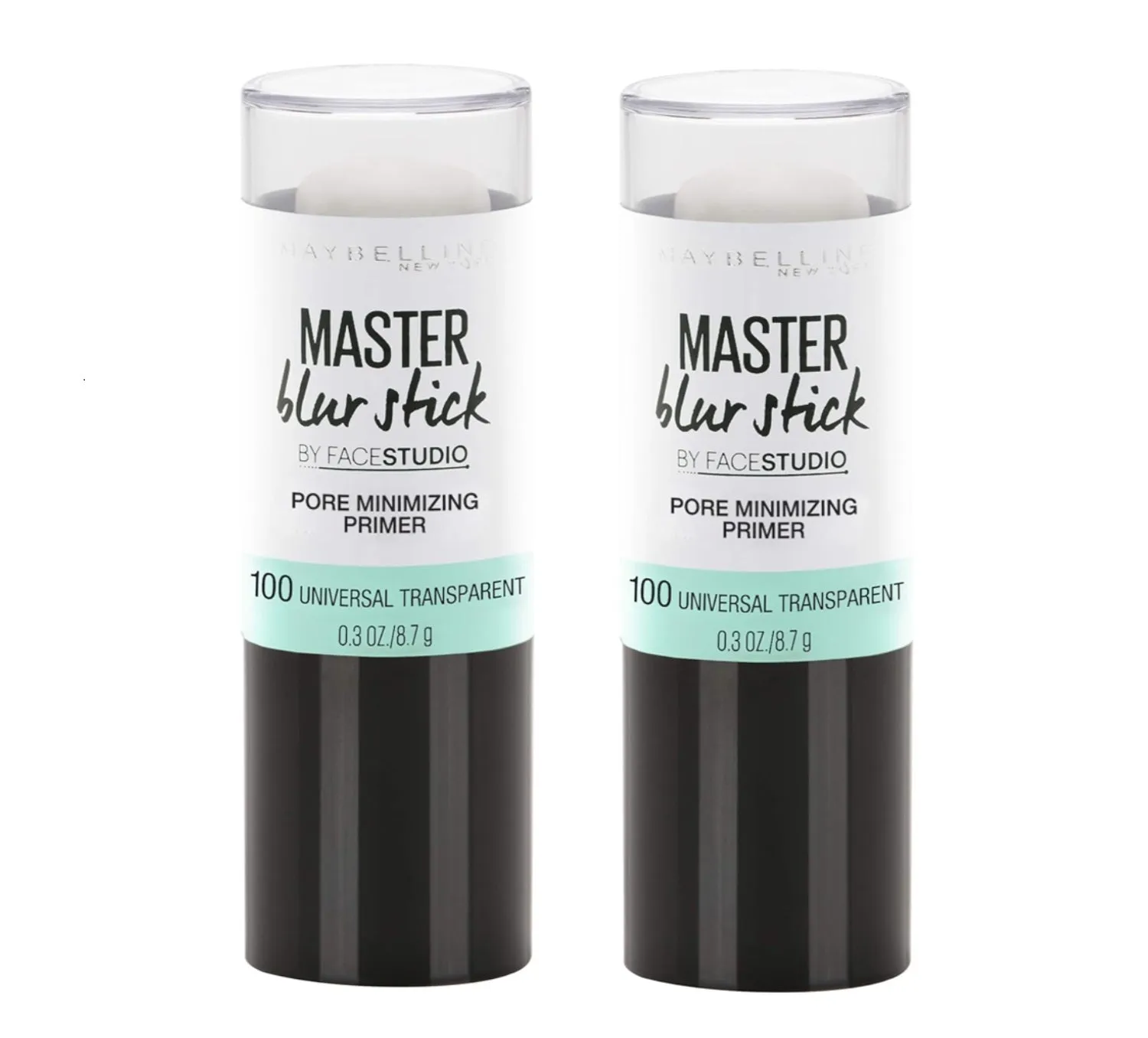 Pack of 2 Maybelline Master Blur Stick Pore Minimizing Tinted Primer, Universal Transparent 100