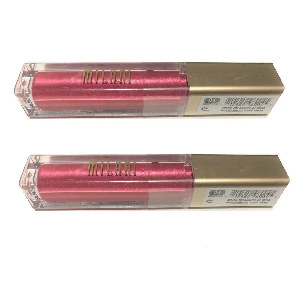 Pack of 2 Milani Amore Matte Metallic Lip Creme, Cinemattic Kiss (04)