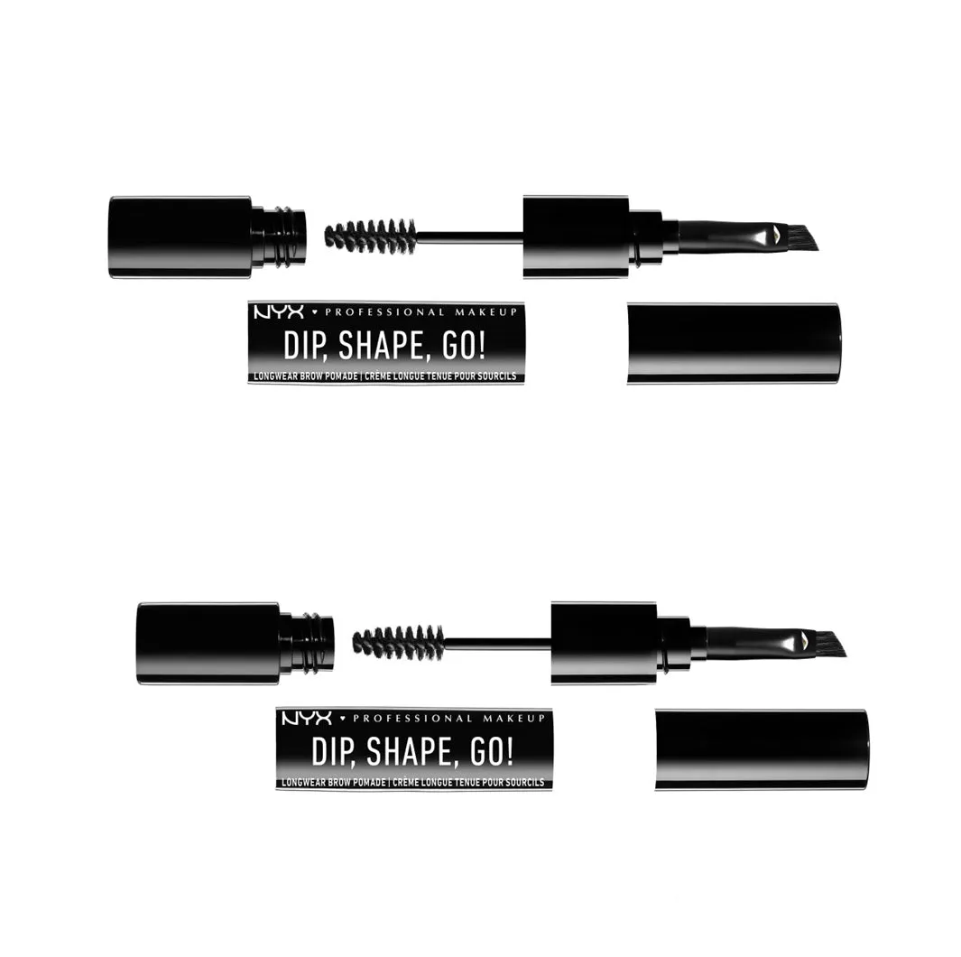 Pack of 2 NYX Dip, Shape, Go! Longwear Brow Pomade, Auburn DSGLB03