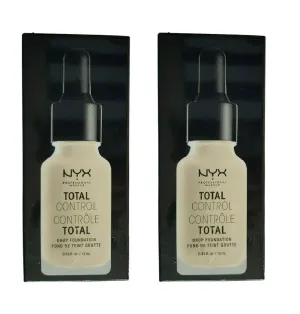 Pack of 2 NYX Total Control Drop Foundation, Alabaster # TCDF02