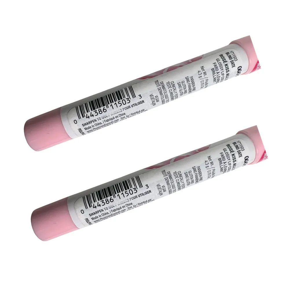 Pack of 2 Physicians Formula Rose Kiss All Day Glossy Lip Color, Blind Date 1711503