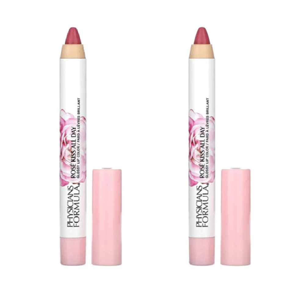 Pack of 2 Physicians Formula Rose Kiss All Day Glossy Lip Color, Blind Date 1711503