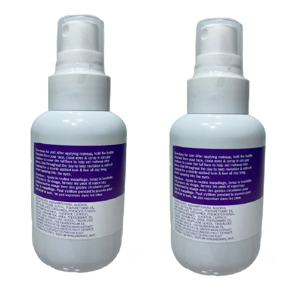 Pack of 2 Rimmel Stay Matte Fix & Go 2 in 1 Primer & Setting Spray, Transparent 001