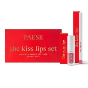 PAESE THE KISS LIPS SET - Liquid Lipstick & Lip Liner - 03 Lovely Pink