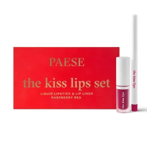 PAESE THE KISS LIPS SET - Liquid Lipstick & Lip Liner - 05 Raspberry Red
