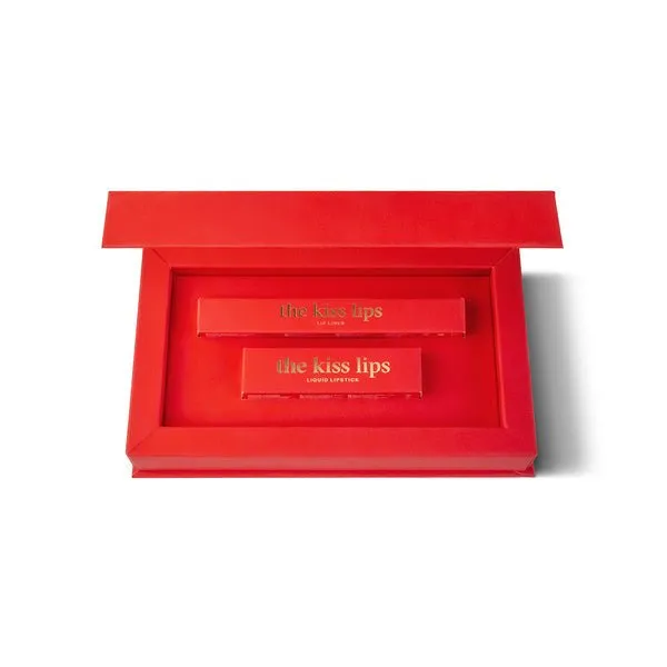 PAESE THE KISS LIPS SET - Liquid Lipstick & Lip Liner - 05 Raspberry Red