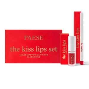 PAESE THE KISS LIPS SET - Liquid Lipstick & Lip Liner - 06 Classic Red