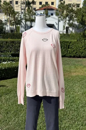 Powder Pink Lips Sweater