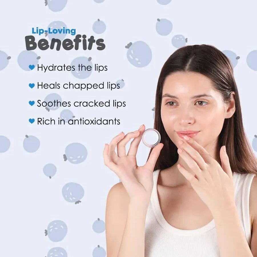 Prolixr Blueberry & Grapeseed Oil Lip Balm - Lip Care For Dry And Chapped Lips - Long Lasting Hydration - Fades Lip Pigmentation - All Skin Types - Cruelty Free - Pack Of 2