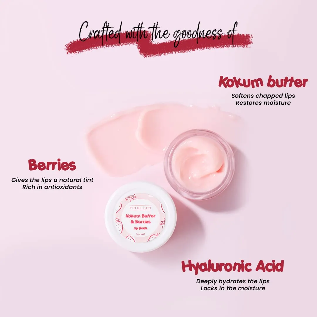 Prolixr Lip Balm Duo: Cocoa powder Caffeine   Blueberry Grapeseed oil | Dry, Chapped & Dark Lips | Long Lasting Hydration | Natural Pink Tint | Antioxidant-Rich Formula | All Skin Types - 8g each