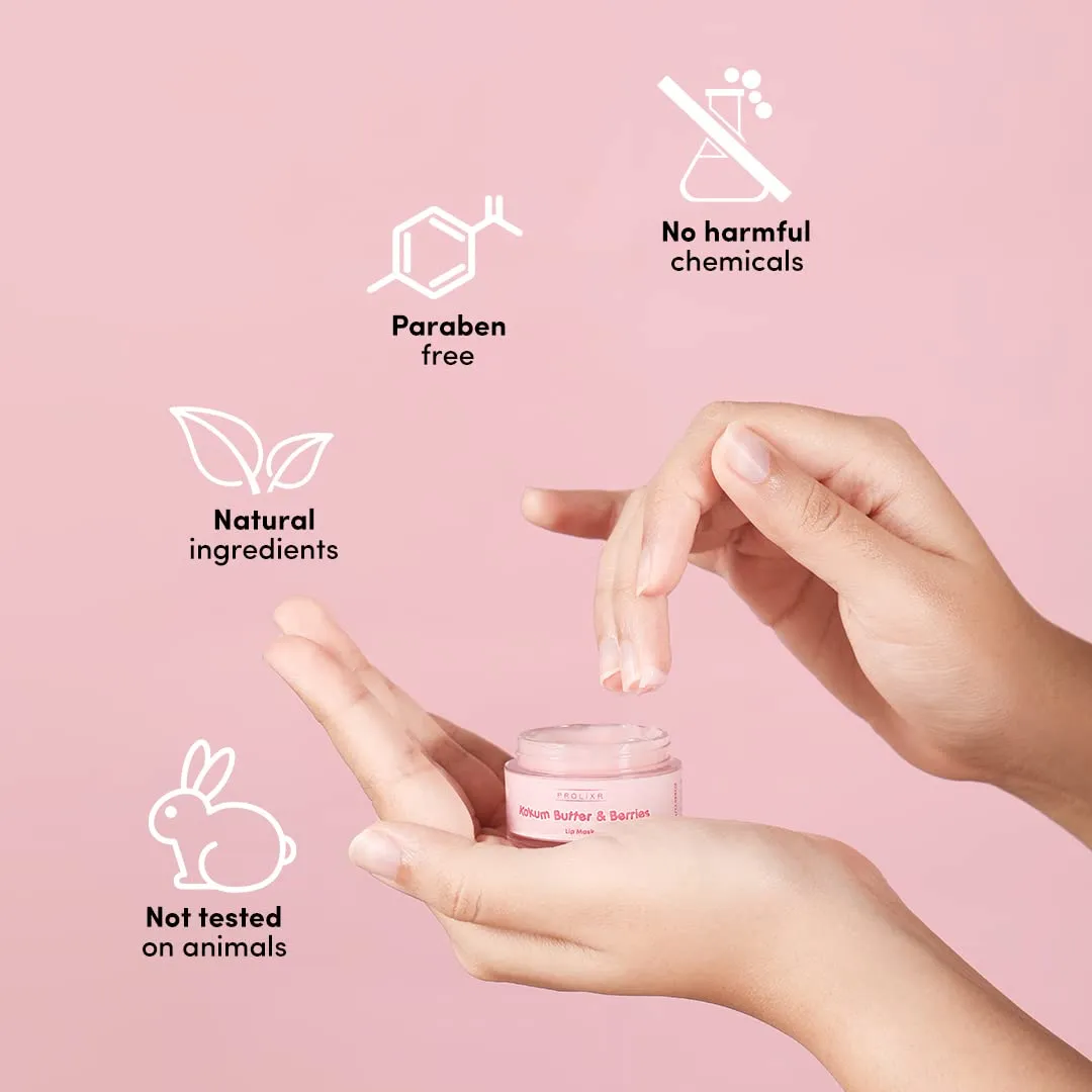 Prolixr Lip Balm Duo: Cocoa powder Caffeine   Blueberry Grapeseed oil | Dry, Chapped & Dark Lips | Long Lasting Hydration | Natural Pink Tint | Antioxidant-Rich Formula | All Skin Types - 8g each