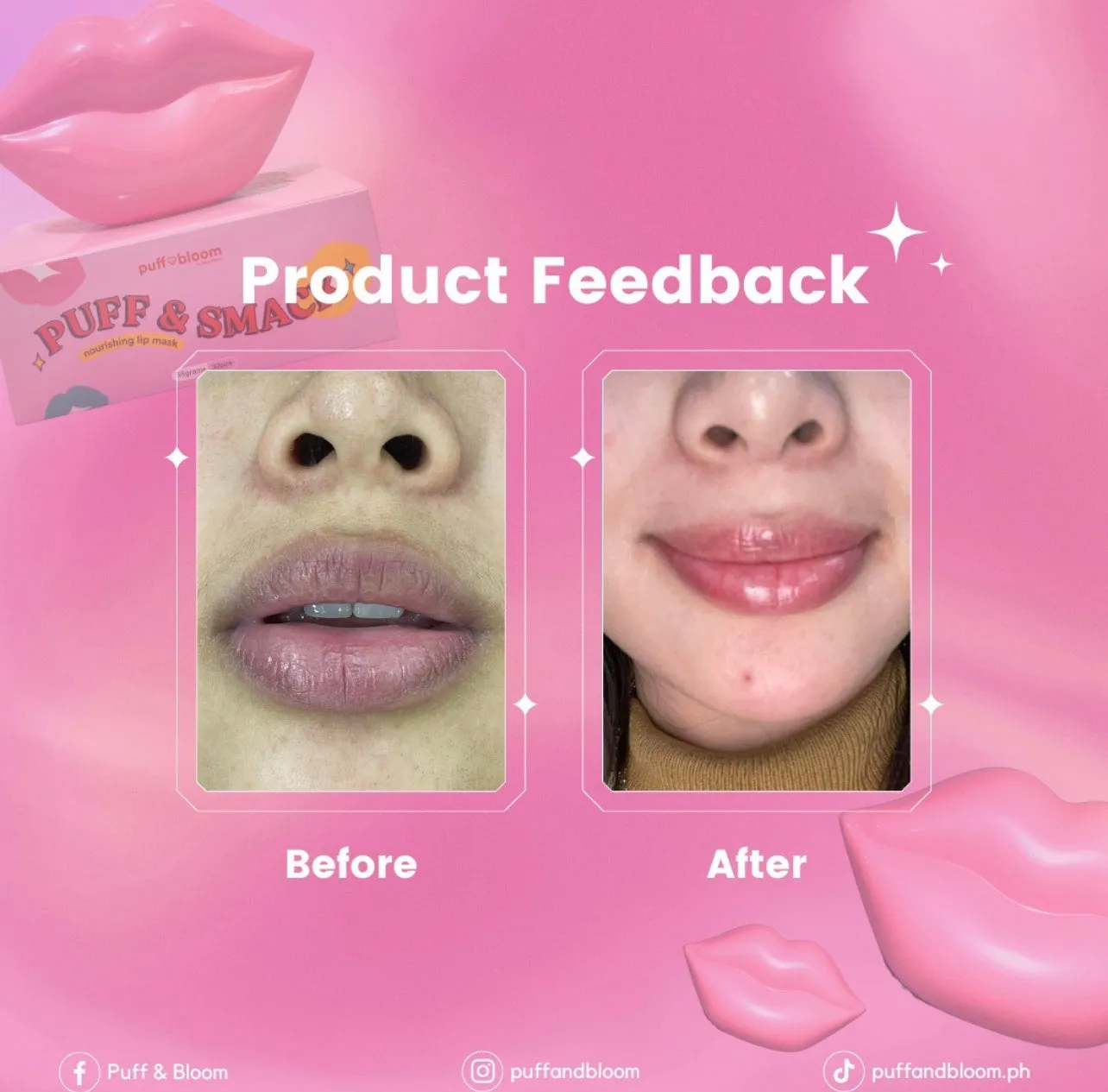 Puff & Bloom Puff & Smack Nourishing Lip Mask 50pcs