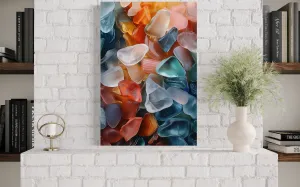 Sea Glass Painting Coastal Wall Art For Bathroom or Beach House