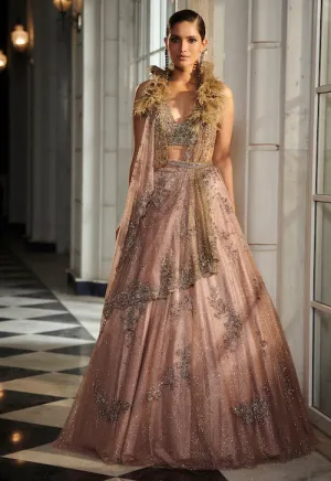 Seonna Pale Peach Lehenga Set