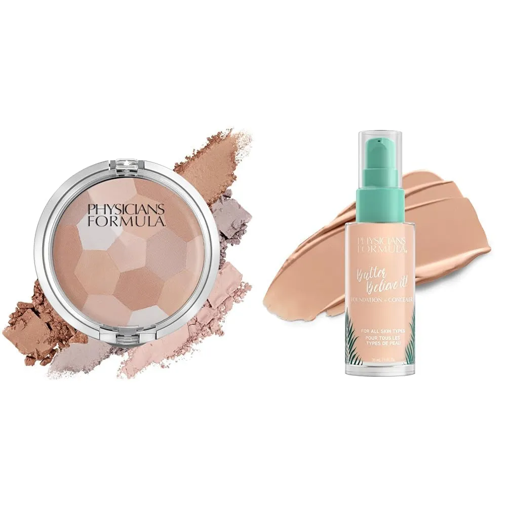 Setting Powder Palette Multi-Colored Pressed Finishing Powder Translucent, Natural Coverage, Dermatologist Tested, Clinicially Tested