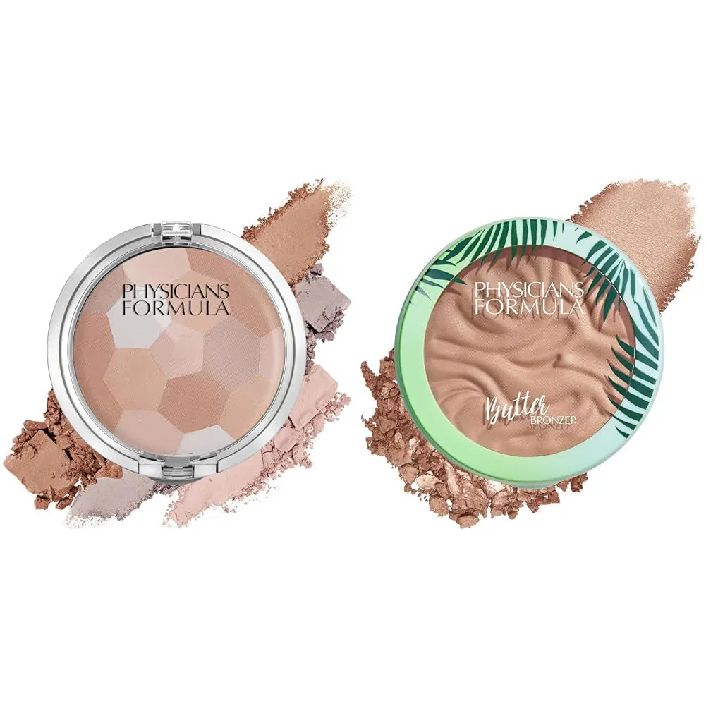 Setting Powder Palette Multi-Colored Pressed Finishing Powder Translucent, Natural Coverage, Dermatologist Tested, Clinicially Tested