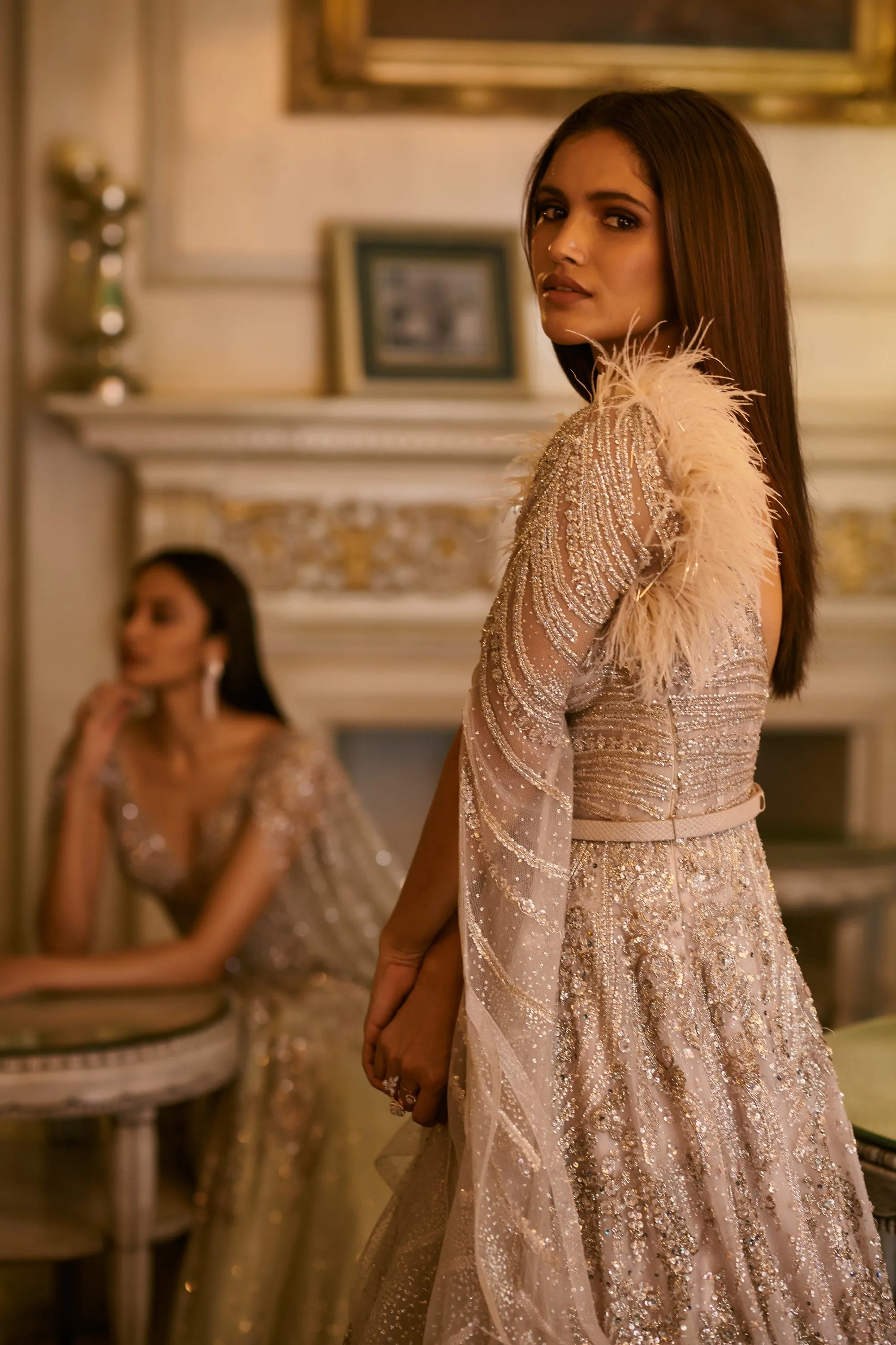 Silver Alizeh Full Length Kalidaar Gown