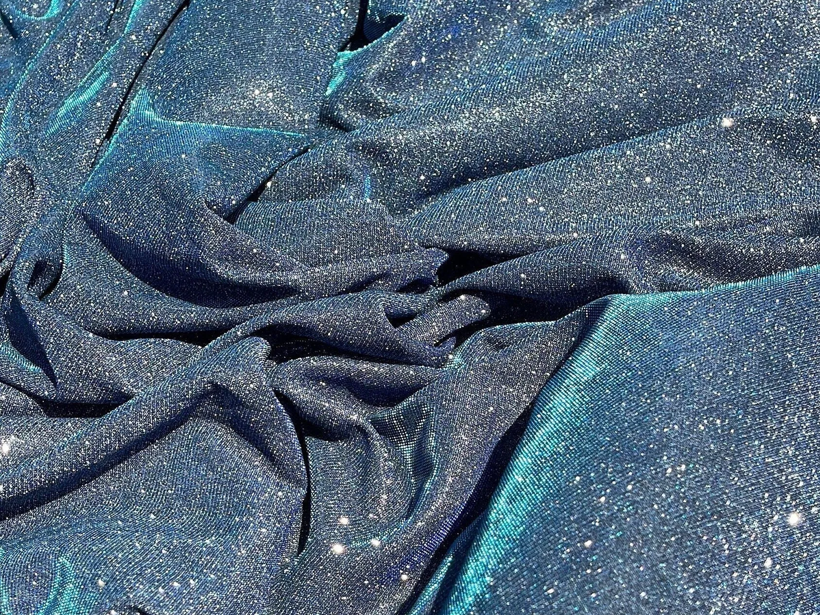 Slate Blue Foam Lurex Glitter Fabric by Yard, Fade Blue Sparkling Lurex for Shimmery Dress, Gown, Drapes Luxury Fabric, Premium Quality