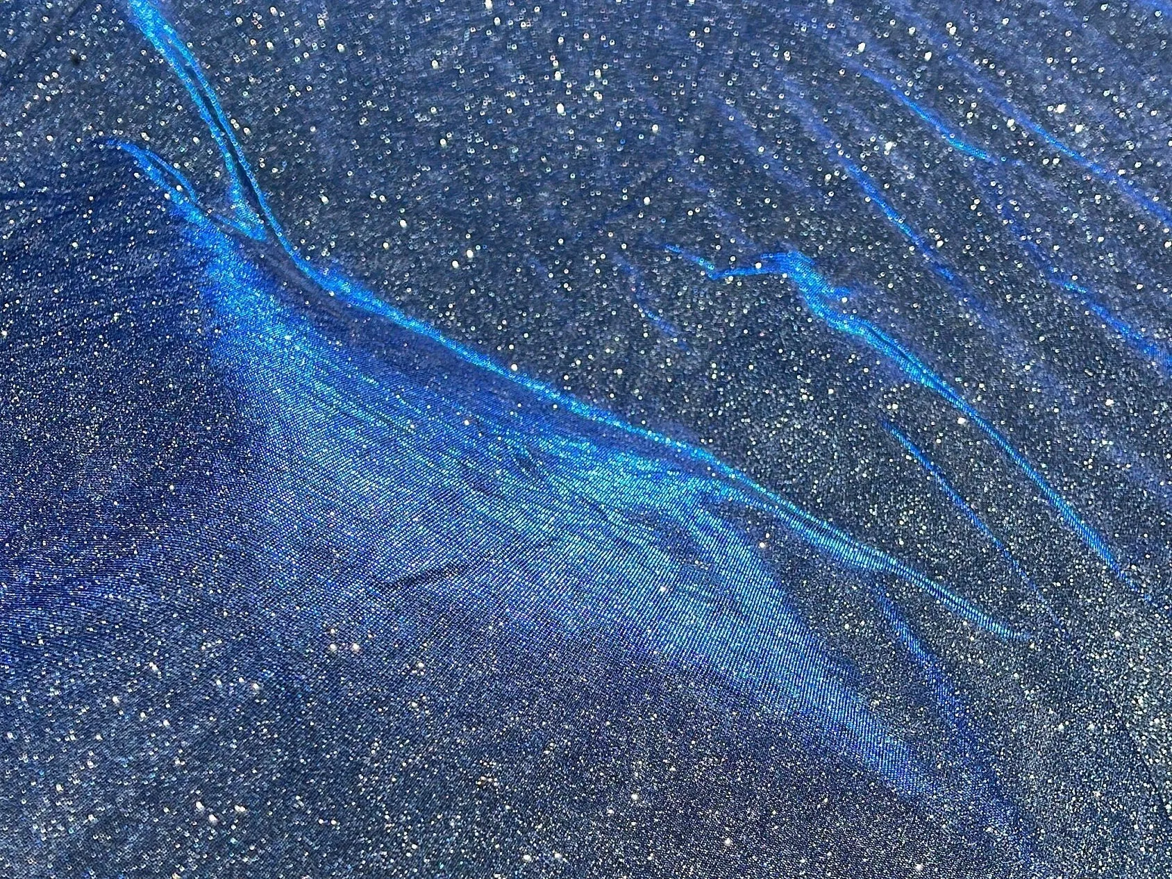Slate Blue Foam Lurex Glitter Fabric by Yard, Fade Blue Sparkling Lurex for Shimmery Dress, Gown, Drapes Luxury Fabric, Premium Quality