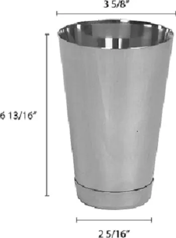 Stainless Steel Bar Shaker with Straight Lip, Malt Cup for Mixing Cocktail, Barware  30 OZ Set of 1, 2, 6, or 12 Pieces