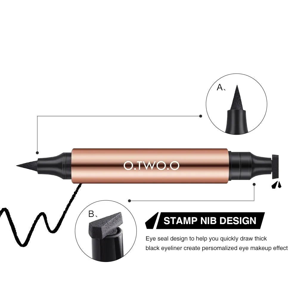Stamp Black Liquid Eyeliner Pen  Waterproof Fast Dry