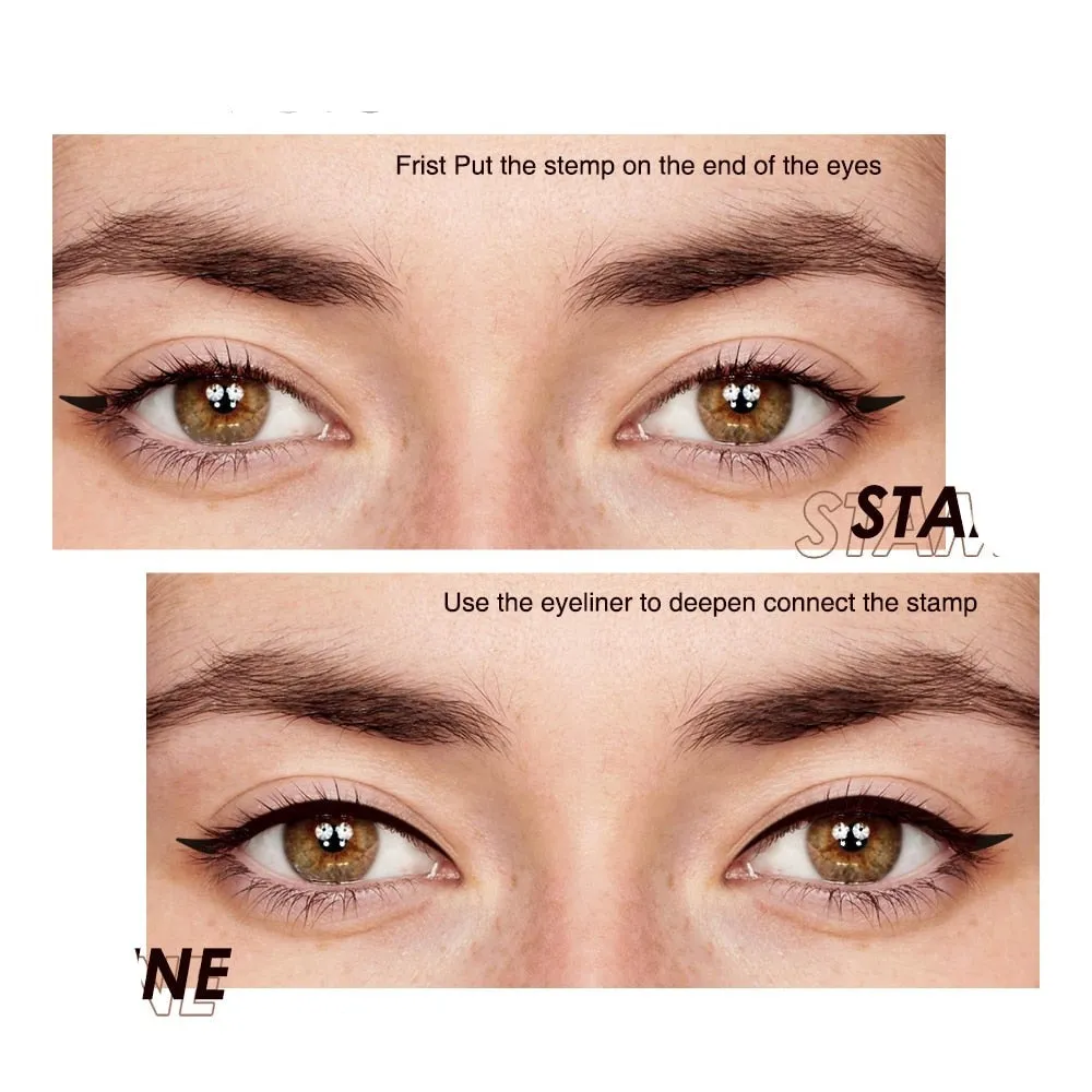 Stamp Black Liquid Eyeliner Pen  Waterproof Fast Dry