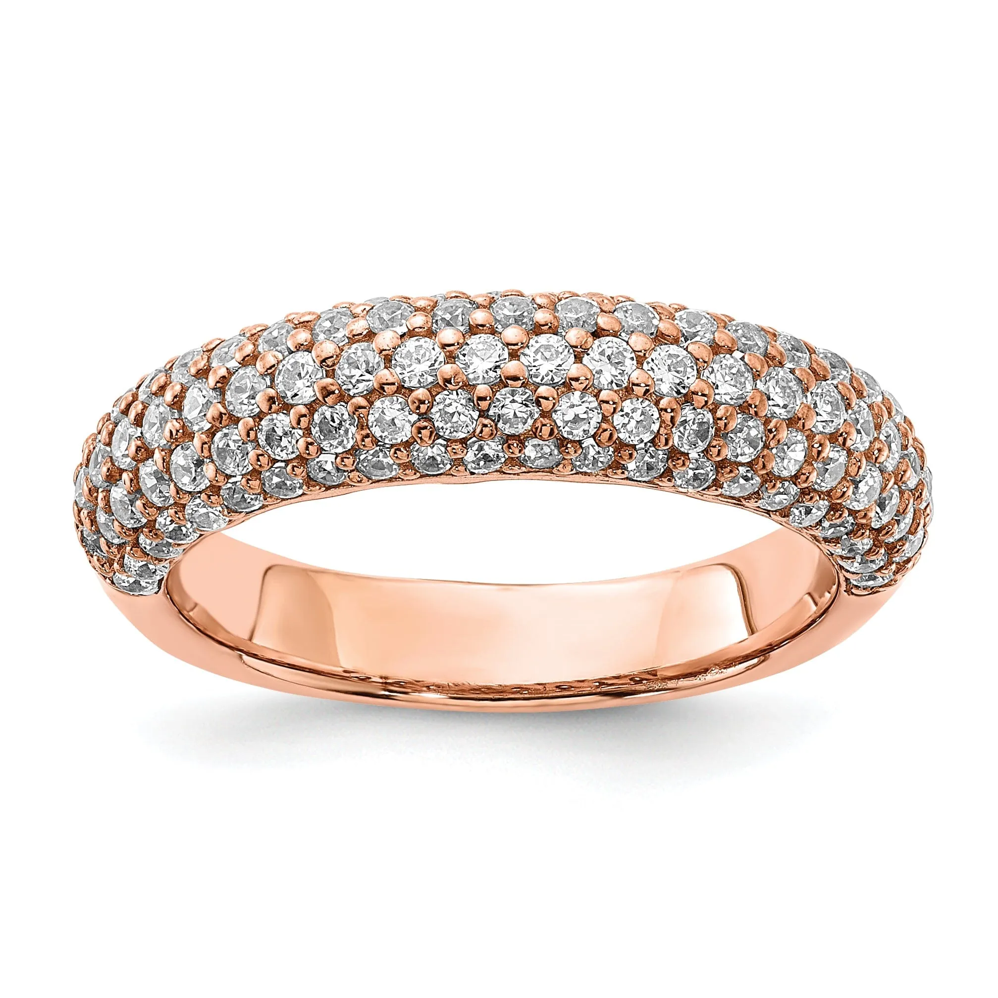 Sterling Silver Pave 113 Stone CZ Ring