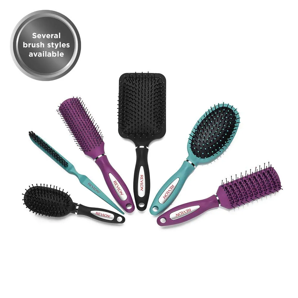 Straight & Smooth Soft Touch Paddle Hair Brush Set, Black   Berry