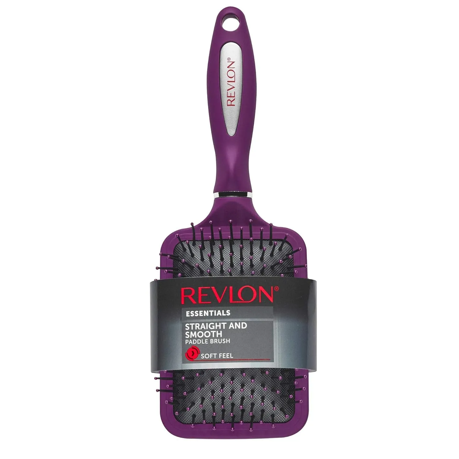 Straight & Smooth Soft Touch Paddle Hair Brush Set, Black   Berry