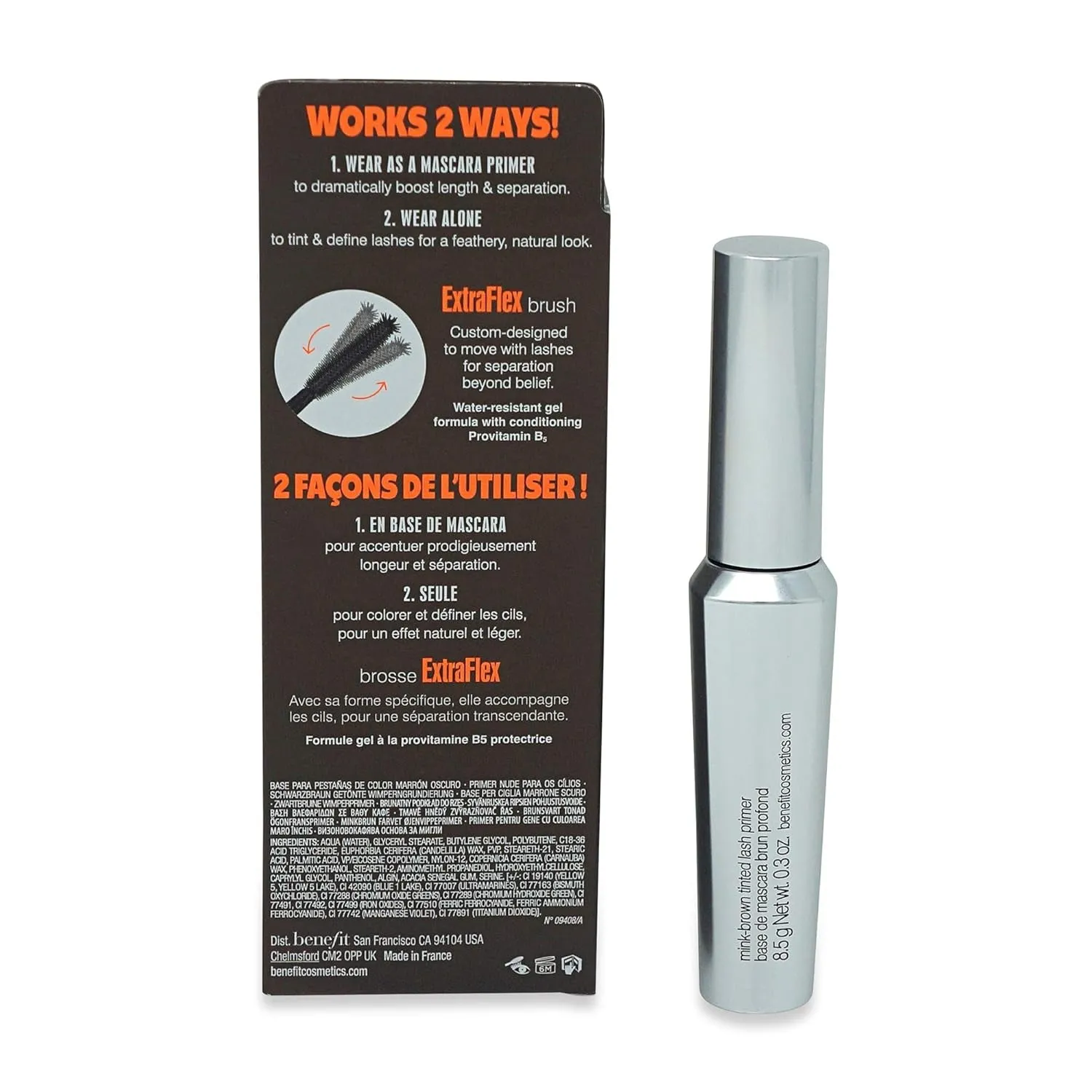 They'Re Real Tinted Lash Primer, Mink Brown, 0.3 Fl Oz